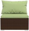 vidaXL 3-Sitzer-Sofa mit Kissen Braun Poly Rattan 317555 Bild 4
