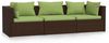 vidaXL 3-Sitzer-Sofa mit Kissen Braun Poly Rattan 317555 Bild 2