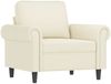vidaXL 4-tlg. Sofagarnitur mit Kissen Creme Samt 3202188 Bild 3