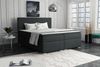 Boxspringbett Schlafzimmerbett SOREL 200x200cm Stoff Inari Dunkelgrau Bild 1