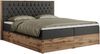 Boxspringbett, Schlafzimmerbett, Bettkasten - AMORE - 200 x 200 cm - Dunkelgrau Kunstleder - H4 Bild 4