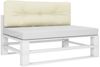 vidaXL Palettenkissen Creme 120x40x12 cm Stoff 360625 Bild 3