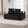 Gemütlicher Cord-Stoff Zweisitzer Sofa,Ohne Montage weiche Rückenkissen seitliche Aufbewahrungstasche für Fernbedienung und Handy integrierter Getränkehalter ordentlich und ästhetisch,Cordstoff, Bild 3