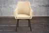 Stuhl Cali Sessel Microfaser Esszimmerstuhl creme Füße matt-schwarz 88.5 x 61 x 56 cm Bild 2