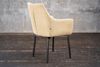 Stuhl Cali Sessel Microfaser Esszimmerstuhl creme Füße matt-schwarz 88.5 x 61 x 56 cm Bild 5