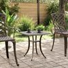 vidaXL Gartentisch Bronzen 53x53x53 cm Aluminiumguss 4002815 Bild 3