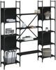 vidaXL Bücherregal Schwarz 155,5x24x166,5 cm Holzwerkstoff 838858 Bild 4