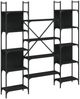 vidaXL Bücherregal Schwarz 155,5x24x166,5 cm Holzwerkstoff 838858 Bild 2