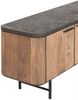 TV Board Soho aus recyceltem Teakholz, modernes Massivholz Design, natur, 190 cm, schwarze Deckplatte Bild 4