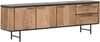 TV Board Soho aus recyceltem Teakholz, modernes Massivholz Design, natur, 190 cm, schwarze Deckplatte Bild 1
