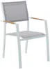 Vente-unique - MACILA Garden dining set Metall Weiß - B 60 cm x H 89 cm x L 57 cm Bild 3