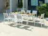 Vente-unique - MACILA Garden dining set Metall Weiß - B 60 cm x H 89 cm x L 57 cm Bild 2