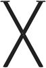 vidaXL Esstischbeine X-Form 2 Stk. Schwarz 50x(72-73) cm Stahl 4012908 Bild 5