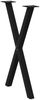 vidaXL Esstischbeine X-Form 2 Stk. Schwarz 50x(72-73) cm Stahl 4012908 Bild 4