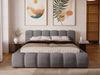 GRAINGOLD Doria Doppelbett 180x200, mit Kopfteil, Lattenrost, Bettkasten, Velour-Stoff, Grau Bild 3