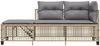 vidaXL 3-tlg. Garten-Ecksofa-Set mit Kissen Beige Poly Rattan 365448 Bild 5