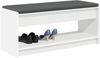 vidaXL Flurbank mit Kissen mit Regal Weiß 103 x 38 x 45 cm 891584 Bild 3