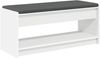 vidaXL Flurbank mit Kissen mit Regal Weiß 103 x 38 x 45 cm 891584 Bild 2