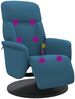 vidaXL Massagesessel mit Fußteil Blau Samt 356692 Bild 2