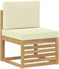 vidaXL Outdoor-Sofagarnitur 8 pcs Weiß und Creme 306 x 128,5 x 73 cm 3392025 Bild 3
