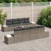 vidaXL Garten-Sofa-Set mit Kissen mit Speicher 8 pcs Grau Poly-Rattan 3355658 Bild 3