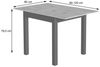 Newroom Esstisch Wildeiche 80 cm, ausziehbar inkl. 40cm Tischplatte Wildeiche Küchentisch Speisetisch Bild 3