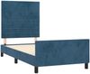 Bettgestell mit Kopfteil Dunkelblau 90x200 cm Samt [3125798] Bild 4
