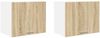 vidaXL Hängeschrank 2 pcs Sonoma-Eiche und Weiß 50 x 31 x 40 cm 884151 Bild 2