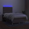 Boxspringbett mit Matratze & LED Stoff Taupe 120x200 cm, Härtegrad: H2 [3135665] Bild 4