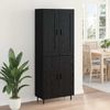 vidaXL Highboard 2 pcs Schwarz Eichen-Optik Holzwerkstoff 3416233 Bild 4