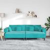 vidaXL Sofa 3 pcs Türkis 250 x 188 x 76 cm Samt 3335180 Bild 3