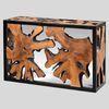 Design Teak Konsole DUNCAN 120cm natural schwarzes Metall Konsolentisch Massiv Bild 2