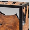 Design Teak Konsole DUNCAN 120cm natural schwarzes Metall Konsolentisch Massiv Bild 5