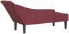 vidaXL Chaiselongue mit Kissen Weinrot Stoff Bild 5