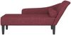vidaXL Chaiselongue mit Kissen Weinrot Stoff Bild 3