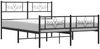 vidaXL Bettgestell mit Kopf- und Fußteil Metall Schwarz 120x200 cm 355283 Bild 4