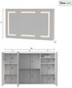Simurq Spiegelschrank Badezimmerspiegelschrank 3 türig Hängeschrank mit LED Beleuchtung (3 Farbtemperaturen Dimmbar) Badspiegelschrank 100 x 13,5 x 60 cm mit Steckdosen, Anti-Fog Bild 3