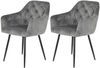 2er Set Sesselstuhl Tina - Grau Bild 1