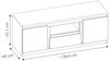 Wohnzimmer TV Lowboard in weiß FORTALEZA-129, B/H/T ca. 135,4/51,1/45 cm Bild 4