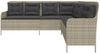 vidaXL Gartensofa in L-Form mit Kissen Hellgrau Poly Rattan 369005 Bild 4