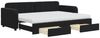 Tagesbett Ausziehbar mit Schubladen und Matratze Schwarz 80x200 cm Samt 3196998 Bild 2