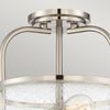 Deckenleuchte, Metall Glas, Nickel, D 40,6 cm Bild 4