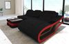 Ecksofa Elegante – Stoff & Komfort - Mikrofaserstoff - Schwarz-Rot - Rechts Bild 2