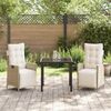 vidaXL Garten Essgruppe mit Kissen 3 pcs Beige Poly-Rattan 3380554 Bild 4
