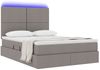vidaXL Bett mit Stauraum und LED mit LED Taupe 140 x 200 cm Polyester 3372360 Bild 3