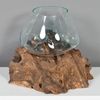 LebensWohnArt Dekoobjekt Deko-Glas DROP-2 ca. 20cm Teak Natural Handarbeit, mundgeblasen Bild 5