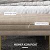 HOMCOM Sitzbank mit Samtoptik (Bettbank mit Stahlbeine, 1-St, Polsterbank mit Stauraum), für Wohnzimmer, Schlafzimmer, Beige, 79,5 x 37,5 x 43 cm Bild 4