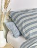 Irisette Wave Mako-Satin Bettwäsche 135x200 Streifen blau silber Melange 8559-20 Bild 2