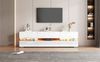 TV-Schrank 160x39x45 cm, Hochglanz Weiß mit LED, 2 Türen & 1 Schublade, Acryl-Einsatz Bild 3