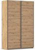rauch Kleiderschrank, Schwebetürenschrank KRONACH, 2-türig, Eiche Artisan, 131 x 210 x 59 cm Bild 3
